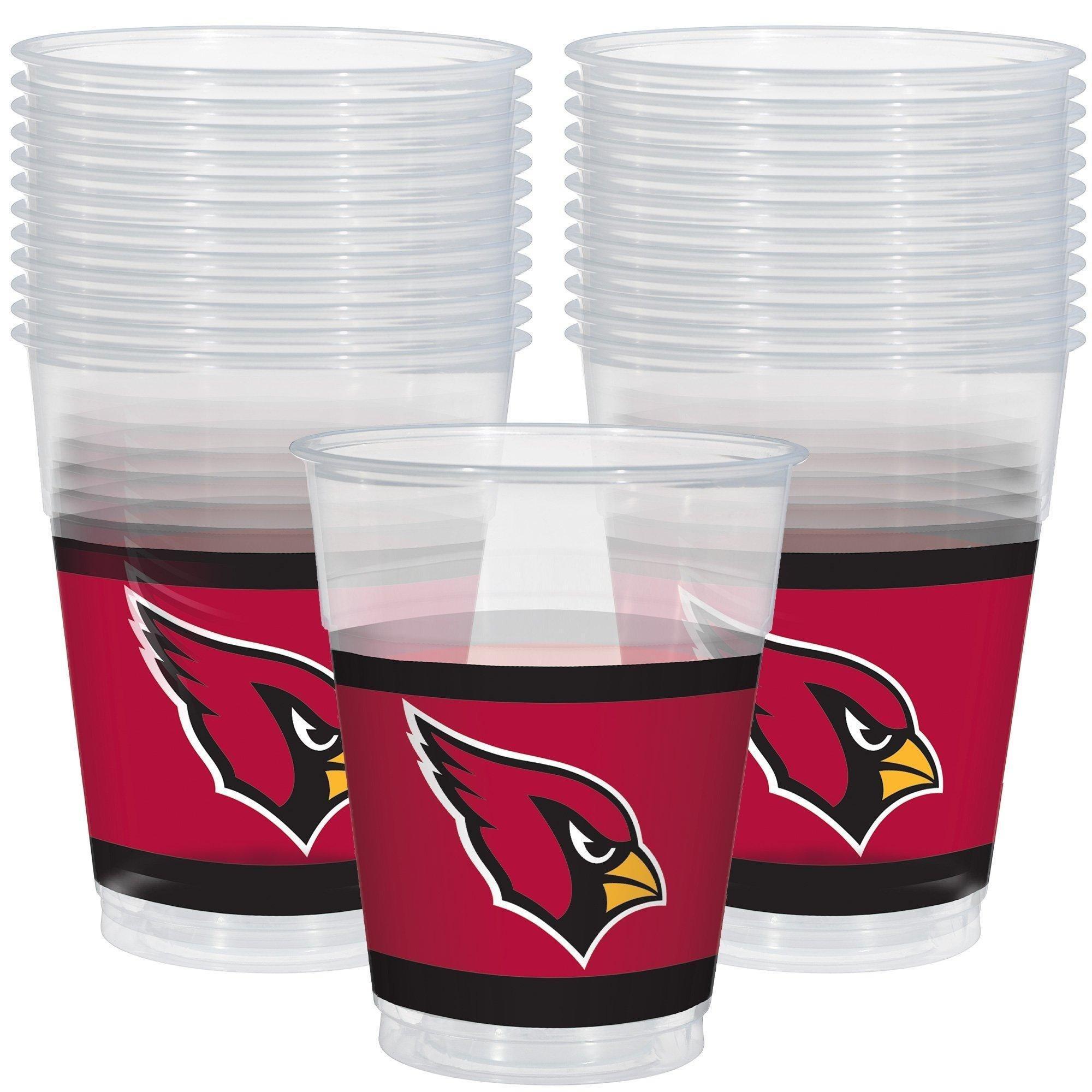 Arizona Cardinals Party Supplies Pack for 18 Guests - Kit Includes Plates, Napkins, Table Cover, Cups, Cutlery, Serving Bowl, Banner Decoration & Centerpiece